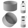 Linkidea 2 Pack Water Bottle Boot Compatible with Nalgene Sustain Wide Mouth 32oz/48oz, Narrow Mouth 32oz, Silicone Anti-Slip Bottle Bottom Bumper Protector (Grey) M219A