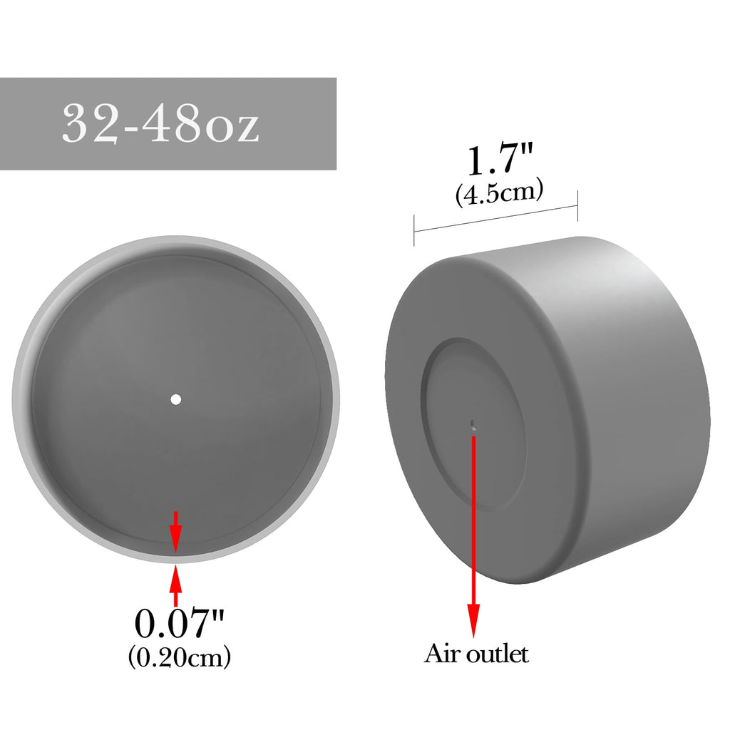Linkidea 2 Pack Water Bottle Boot Compatible with Nalgene Sustain Wide Mouth 32oz/48oz, Narrow Mouth 32oz, Silicone Anti-Slip Bottle Bottom Bumper Protector (Grey) M219A