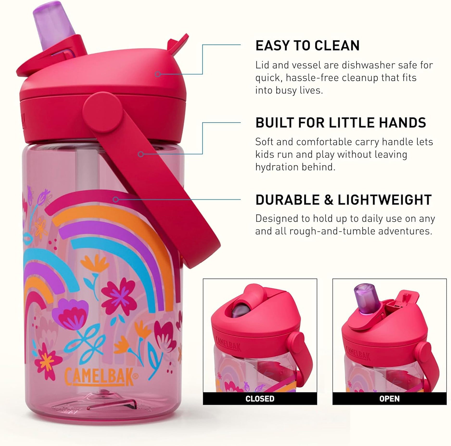Camelbak Thrive™ Flip Straw Kids 14oz Bottle, Friendly Forest M272D