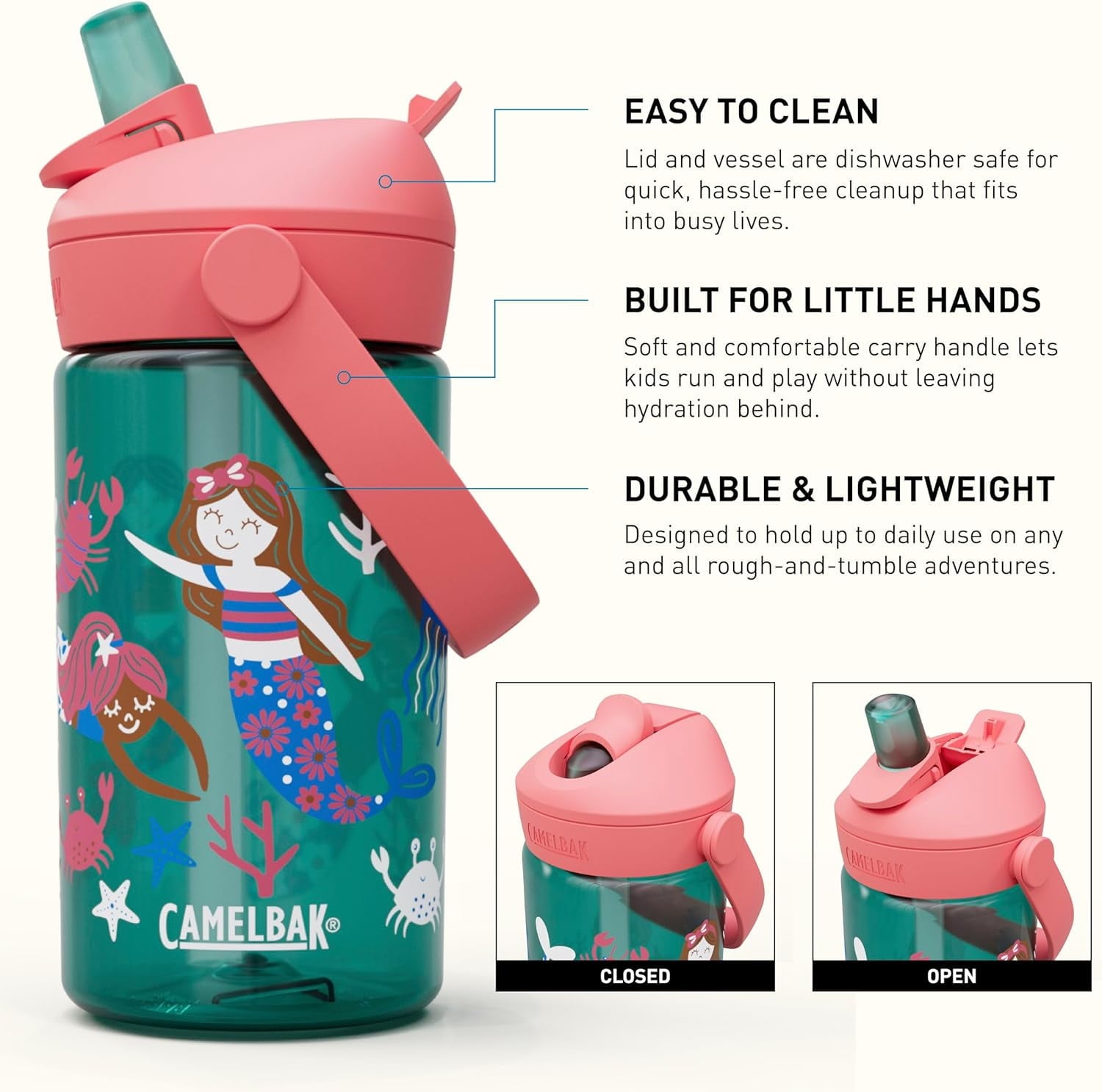 Camelbak Thrive™ Flip Straw Kids 14oz Bottle, Friendly Forest M272D