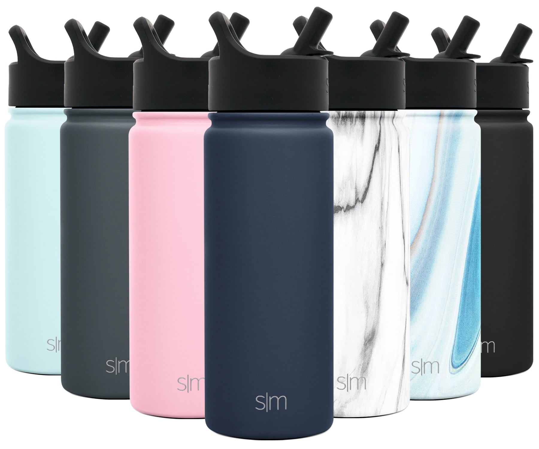Simple Modern Summit Water Bottle Straw Lid Vacuum Insulated Stainless Steel Bottle | 18 fl oz M427H