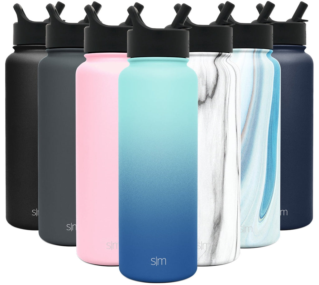 Simple Modern Summit Water Bottle Straw Lid Vacuum Insulated Stainless Steel Bottle | 18 fl oz M427H