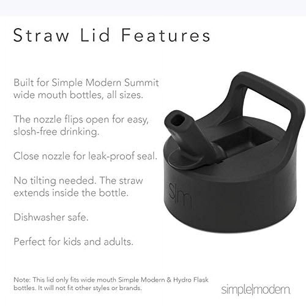 Simple Modern Summit Water Bottle Straw Lid Vacuum Insulated Stainless Steel Bottle | 18 fl oz M427H