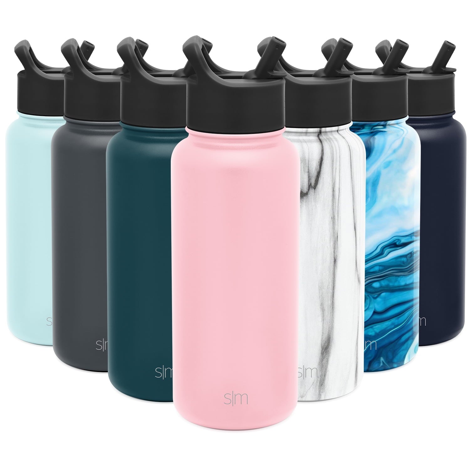 Simple Modern Summit Water Bottle Straw Lid Vacuum Insulated Stainless Steel Bottle | 18 fl oz M427H