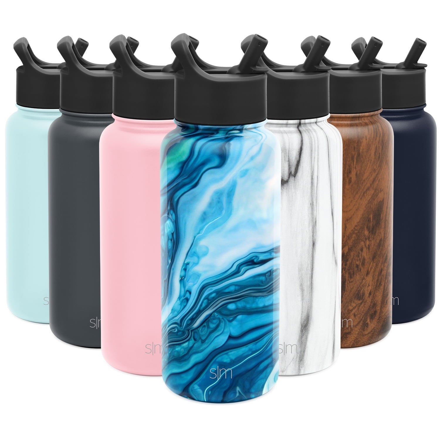 Simple Modern Summit Water Bottle Straw Lid Vacuum Insulated Stainless Steel Bottle | 18 fl oz M427H