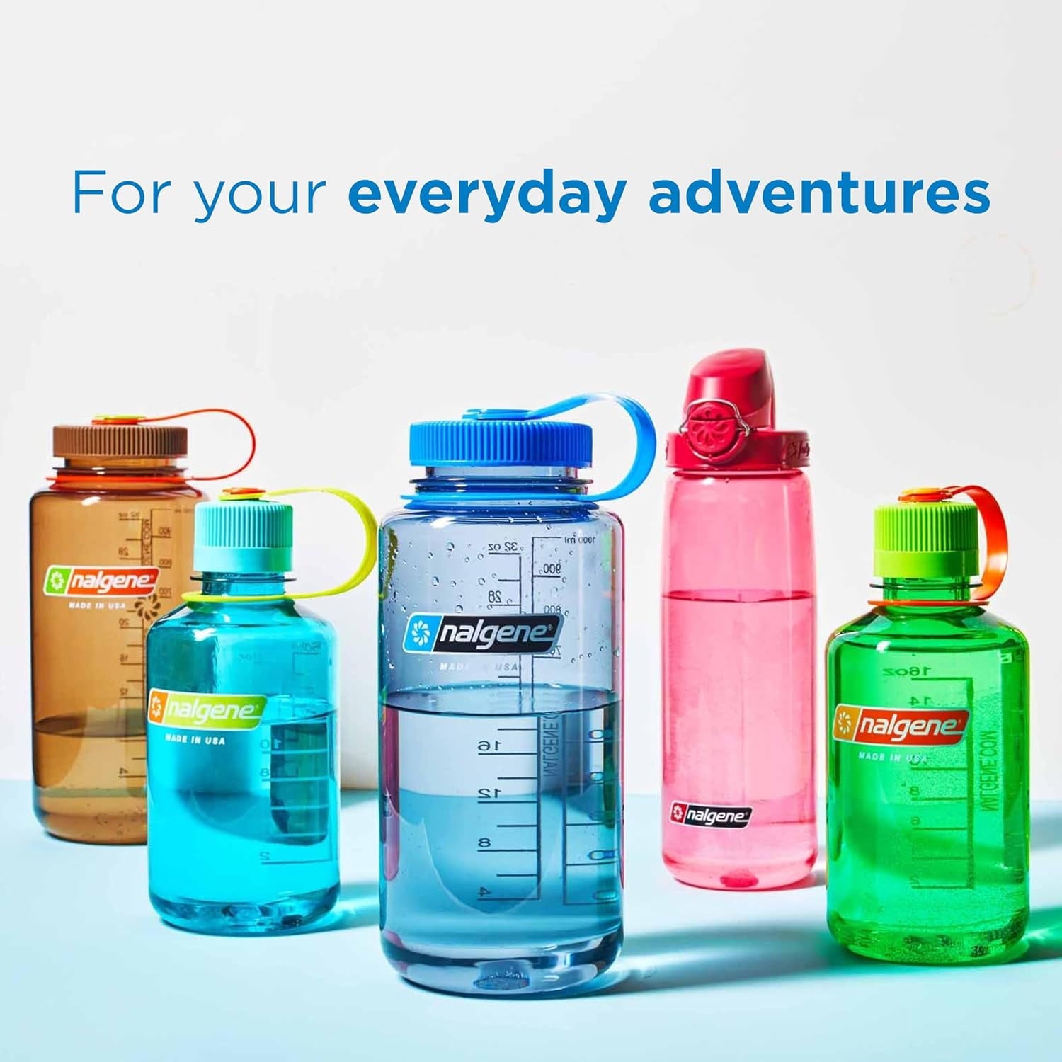 Nalgene Sustain Tritan BPA-Free Water Bottle Made with Material Derived from 50% Plastic Waste, 32 OZ, Narrow Mouth, Pear M153K