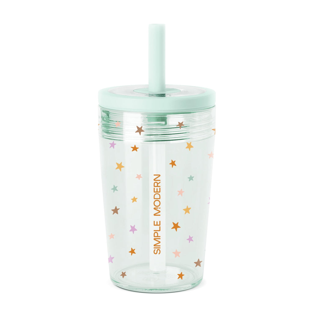 Simple Modern 12 fl oz Tritan Plastic Junior Tumbler with Silicone Straw Lid for Toddlers | Stars M399E