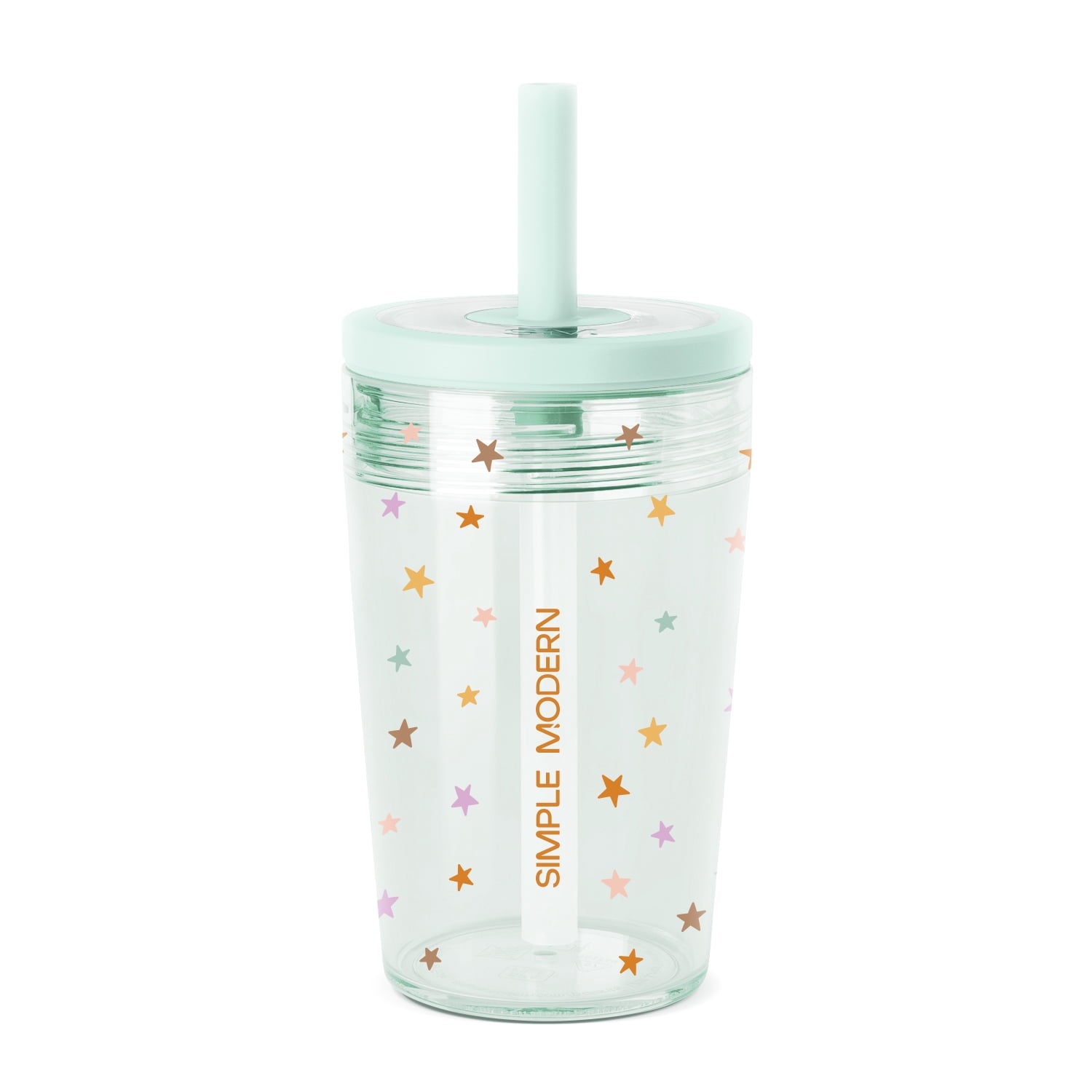 Simple Modern 12 fl oz Tritan Plastic Junior Tumbler with Silicone Straw Lid for Toddlers | Stars M399E