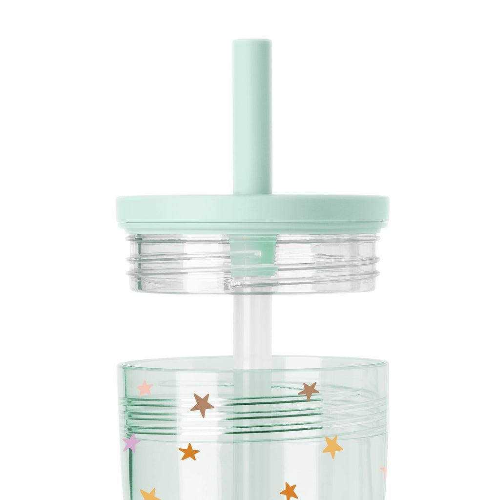 Simple Modern 12 fl oz Tritan Plastic Junior Tumbler with Silicone Straw Lid for Toddlers | Stars M399E