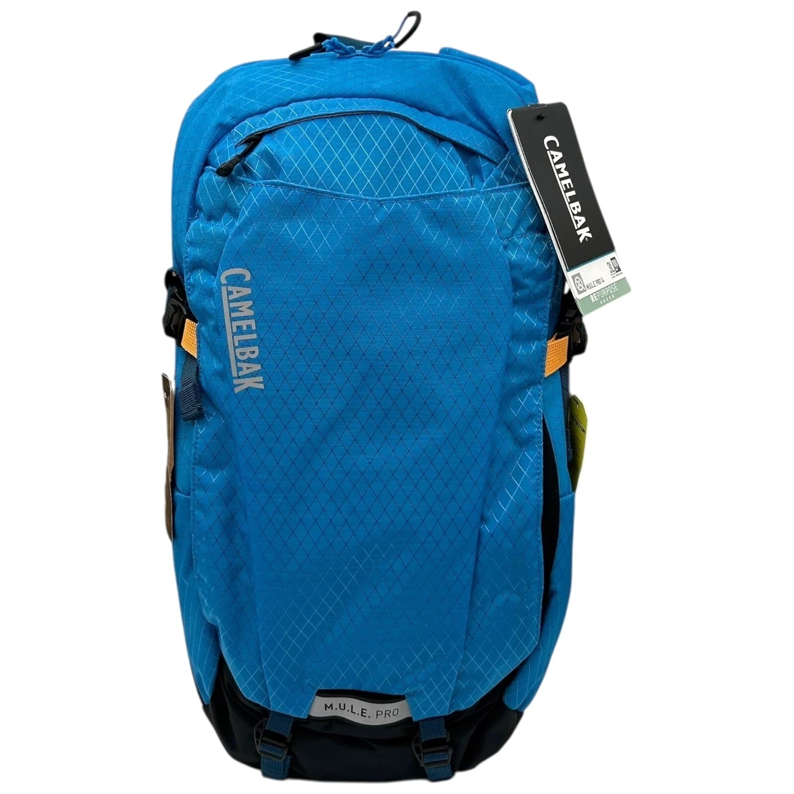 CAMELBAK M.U.L.E Pro 14L Bike Hydration Backpack 100 oz, Ibiza Blue/Orange M251Q