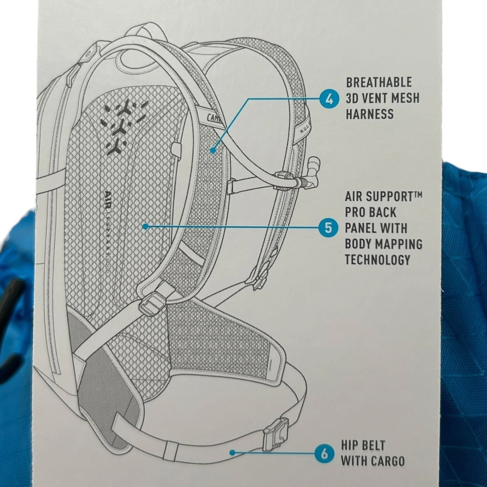 CAMELBAK M.U.L.E Pro 14L Bike Hydration Backpack 100 oz, Ibiza Blue/Orange M251Q
