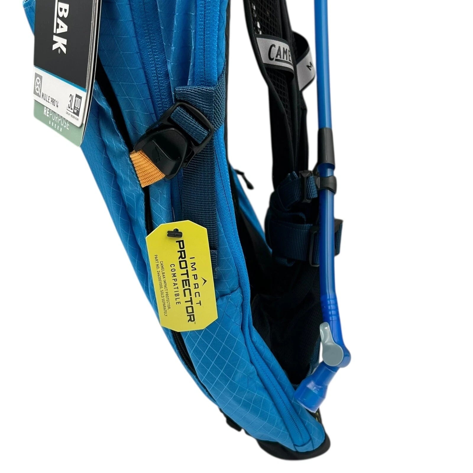 CAMELBAK M.U.L.E Pro 14L Bike Hydration Backpack 100 oz, Ibiza Blue/Orange M251Q