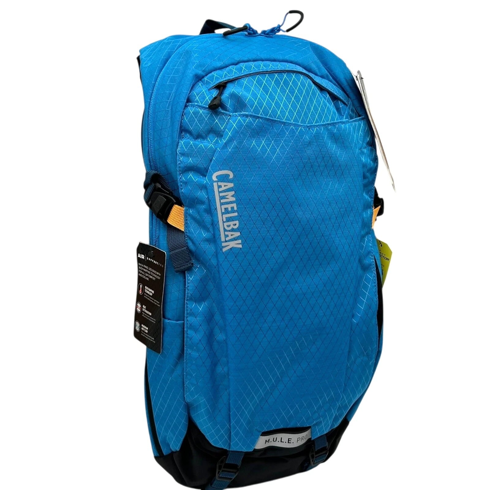 CAMELBAK M.U.L.E Pro 14L Bike Hydration Backpack 100 oz, Ibiza Blue/Orange M251Q