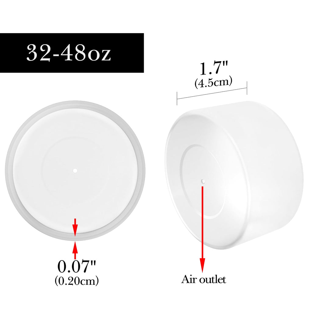 Linkidea 2 Pack Water Bottle Boot Compatible with Nalgene Sustain Wide Mouth 32oz/48oz, Narrow Mouth 32oz, Silicone Anti-Slip Bottle Bottom Bumper Protector (Clear White) M214D