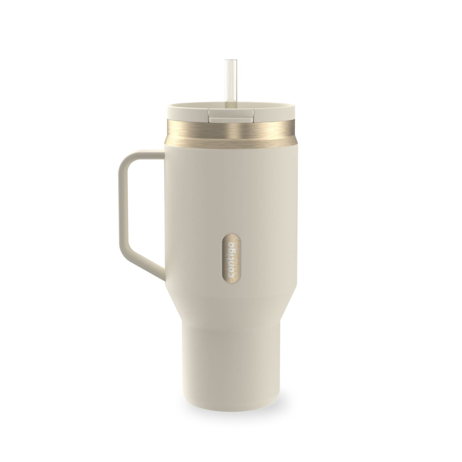 Contigo SnapSeal Leakproof Stainless Steel Reusable Water Bottle Tumbler with Side Handle, Black/Bronze, 30 oz M15H