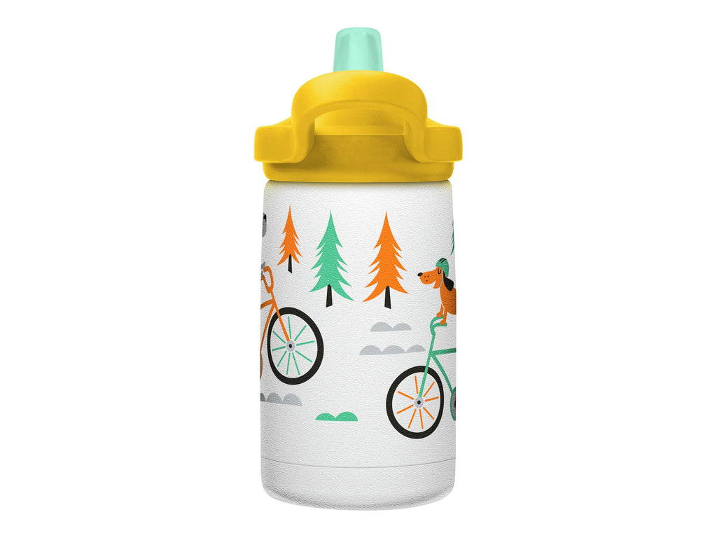 CamelBak Eddy+ Kids - Water bottle - Size 4.25 in x 2.91 in - Height 6.5 in - 12 fl.oz - biking dogs M327T