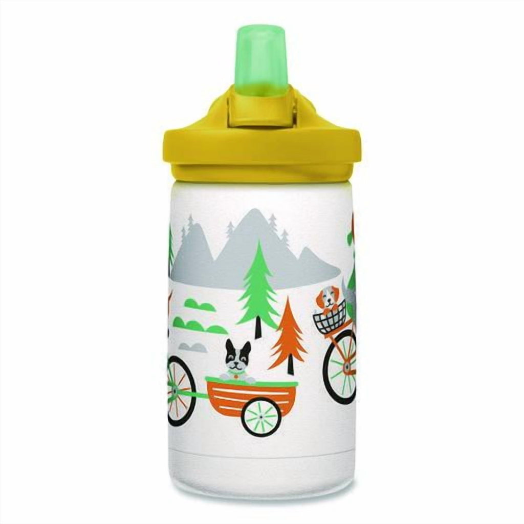 CamelBak Eddy+ Kids - Water bottle - Size 4.25 in x 2.91 in - Height 6.5 in - 12 fl.oz - biking dogs M327T