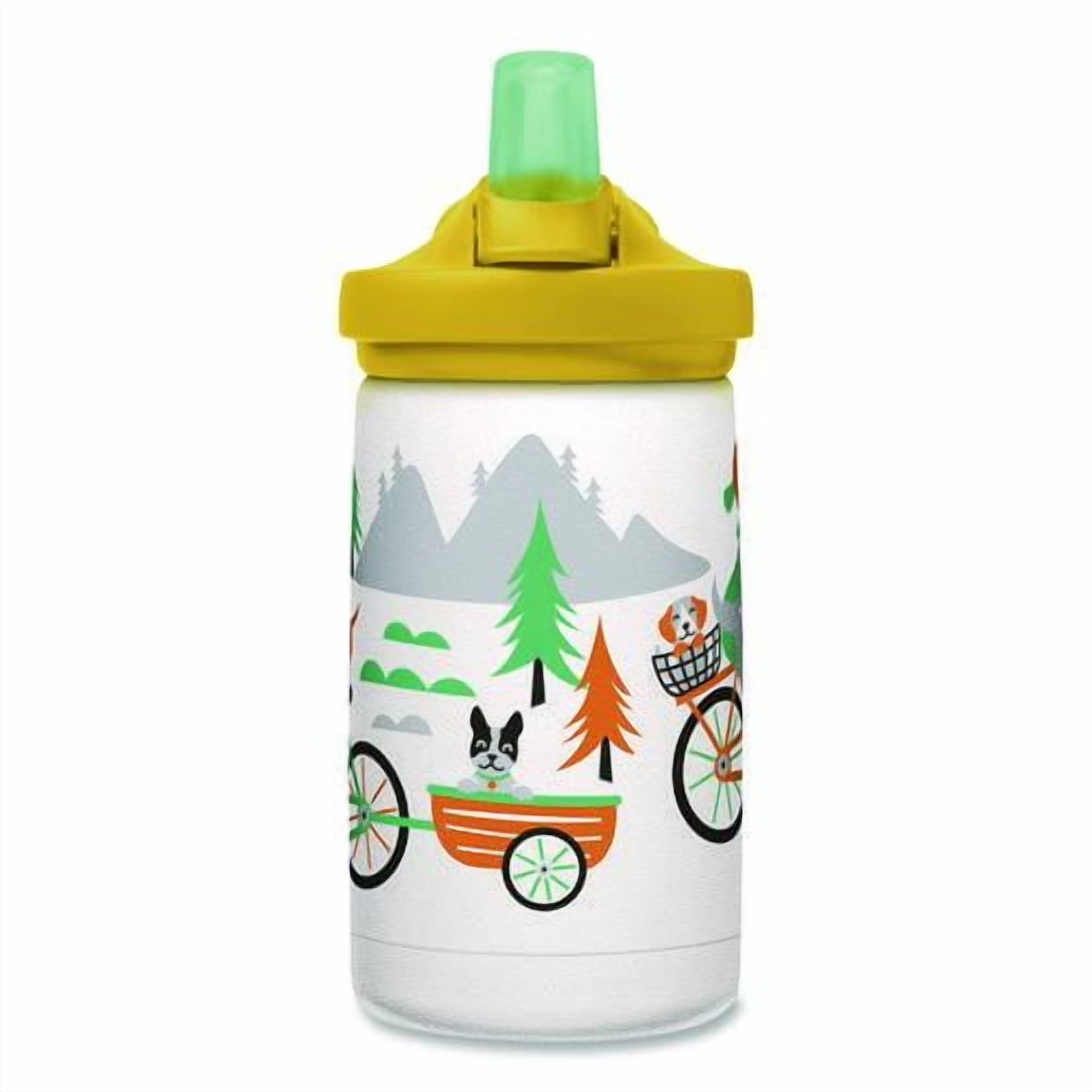 CamelBak Eddy+ Kids - Water bottle - Size 4.25 in x 2.91 in - Height 6.5 in - 12 fl.oz - biking dogs M327T