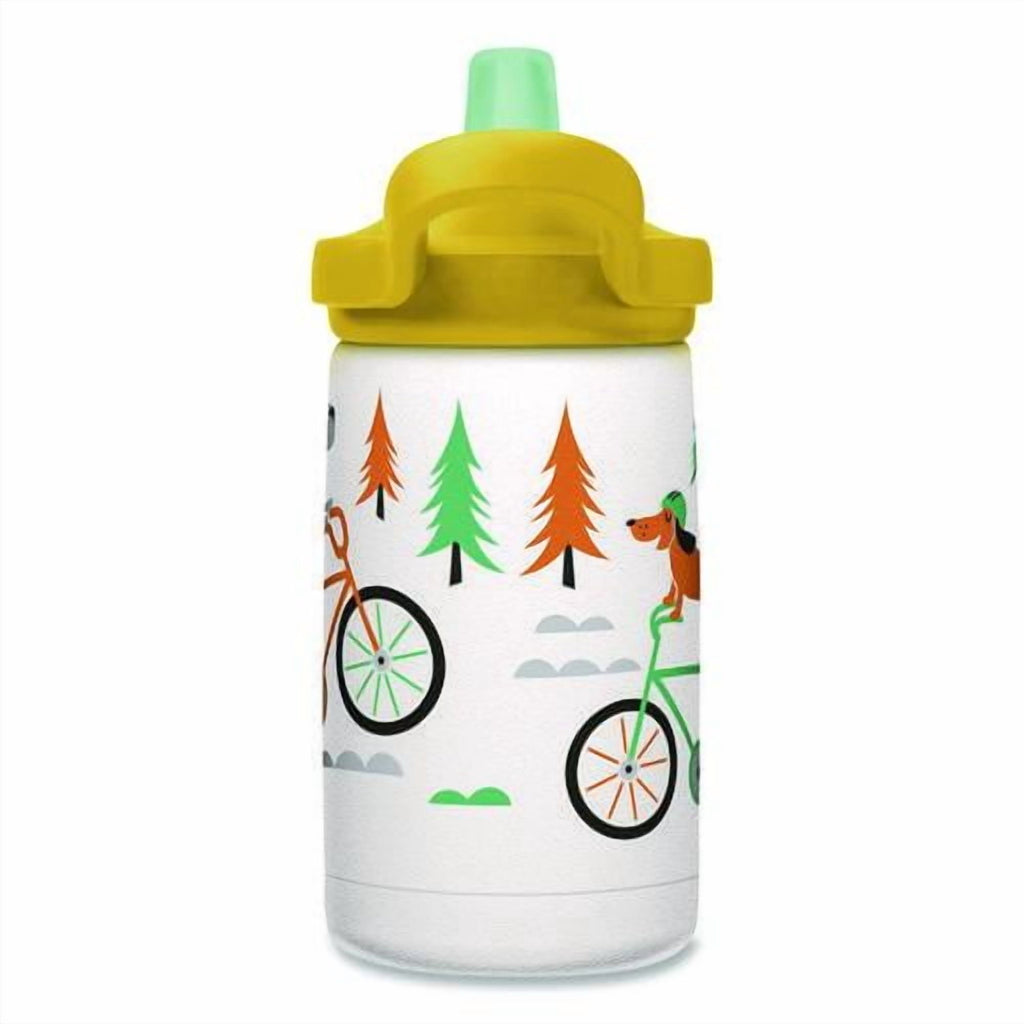 CamelBak Eddy+ Kids - Water bottle - Size 4.25 in x 2.91 in - Height 6.5 in - 12 fl.oz - biking dogs M327T