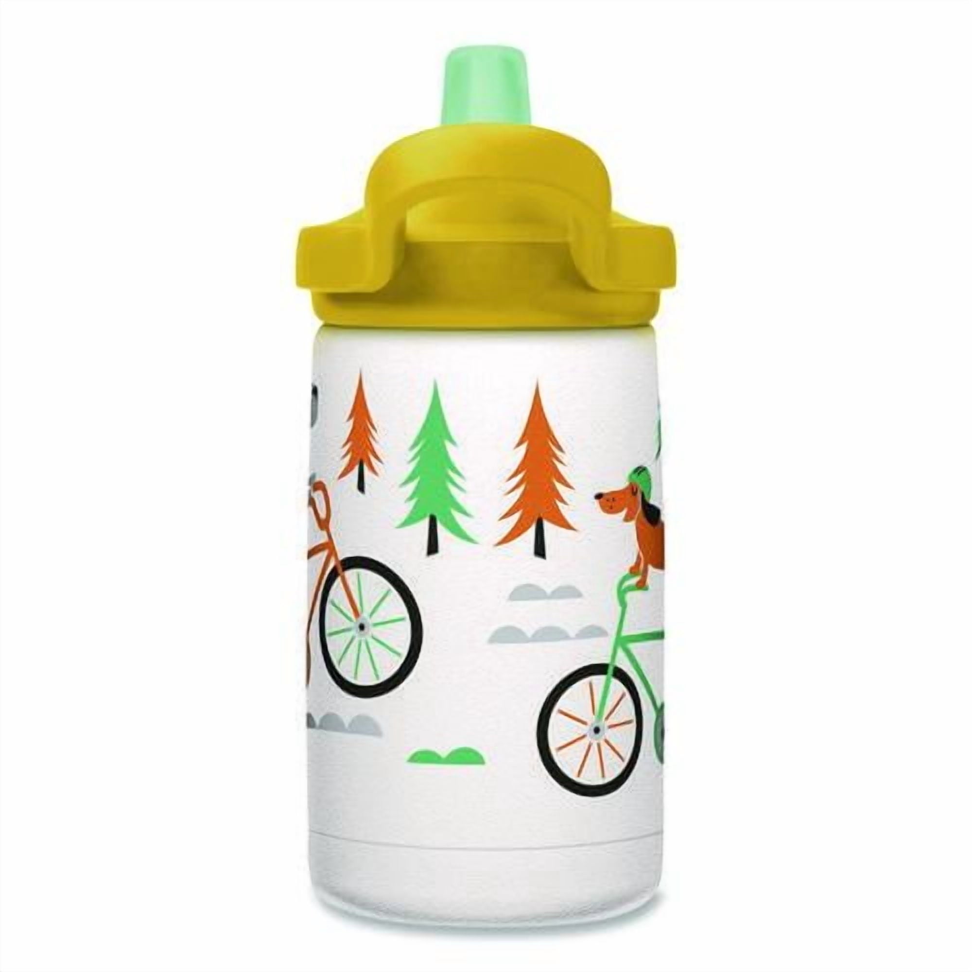 CamelBak Eddy+ Kids - Water bottle - Size 4.25 in x 2.91 in - Height 6.5 in - 12 fl.oz - biking dogs M327T