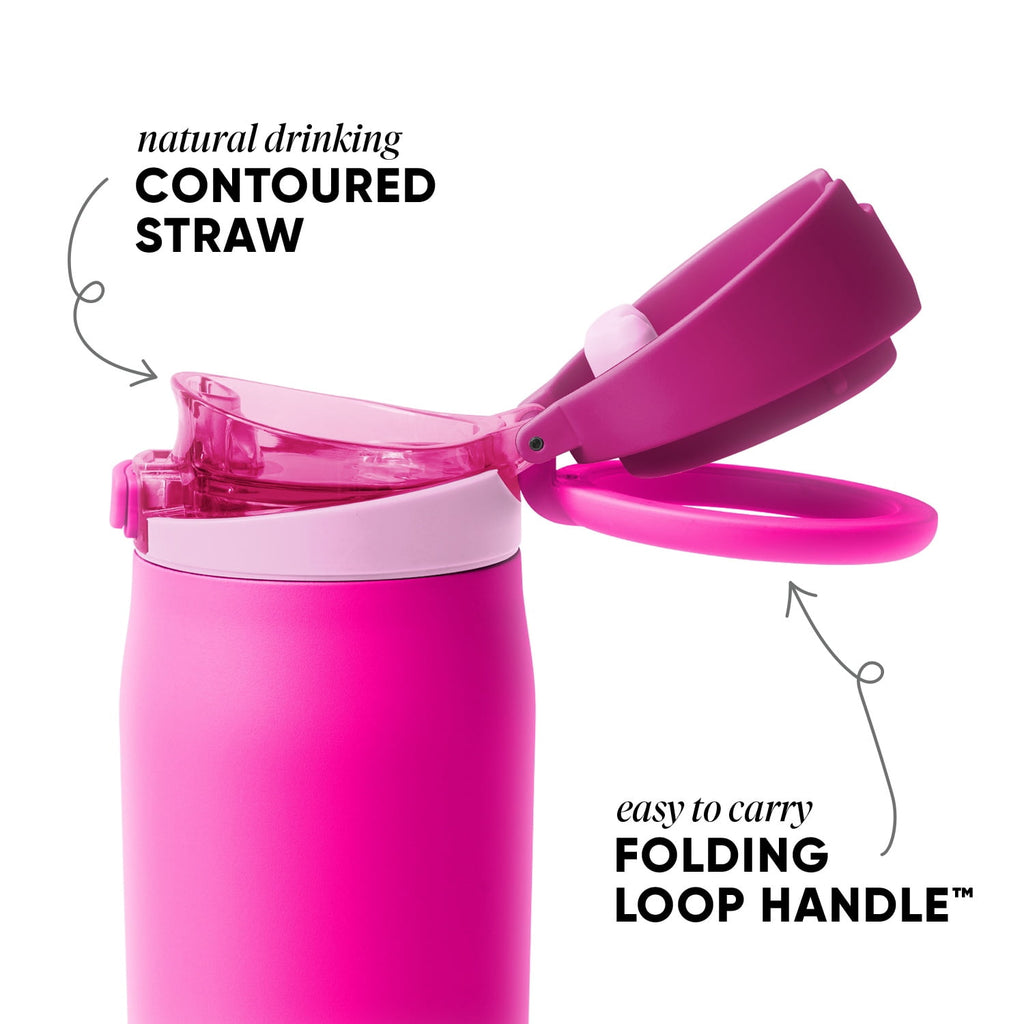 Simple Modern 24oz Mesa Loop Water Bottle with Covered Spout | Pink Champagne M409M