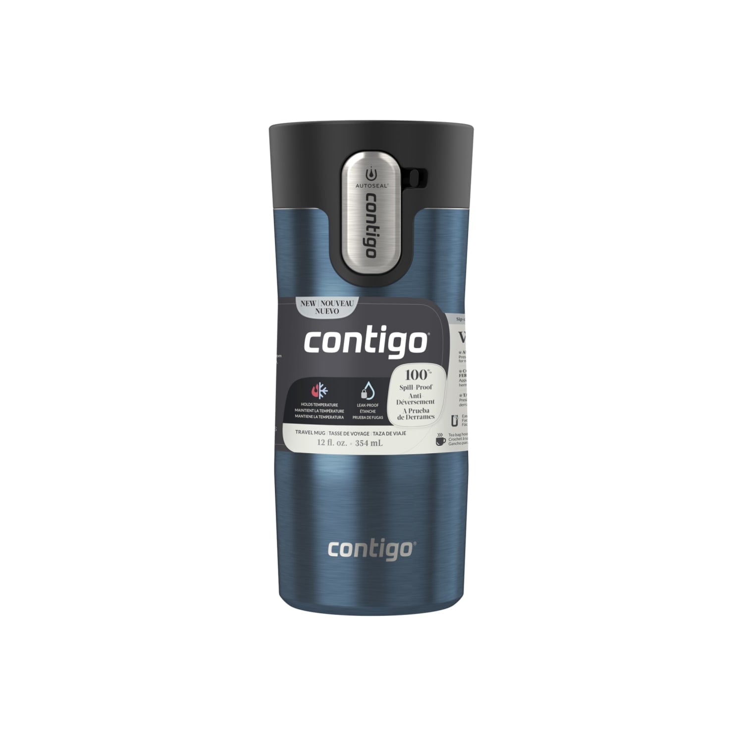 Contigo 12 oz. West Loop 3.0 Insulated Stainless Steel Travel Mug - Blueberry M07H