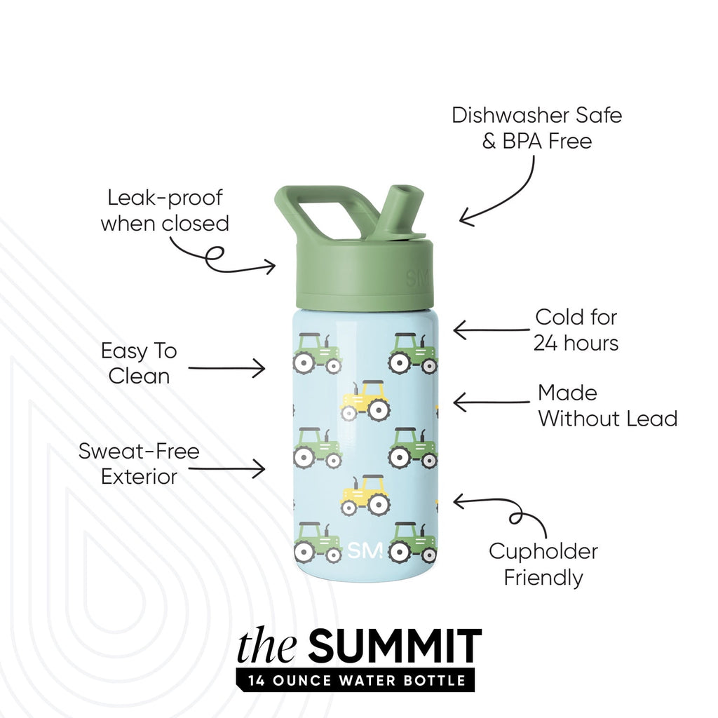 Simple Modern 14oz Summit Water Bottle with Straw Lid | Confetti M429E