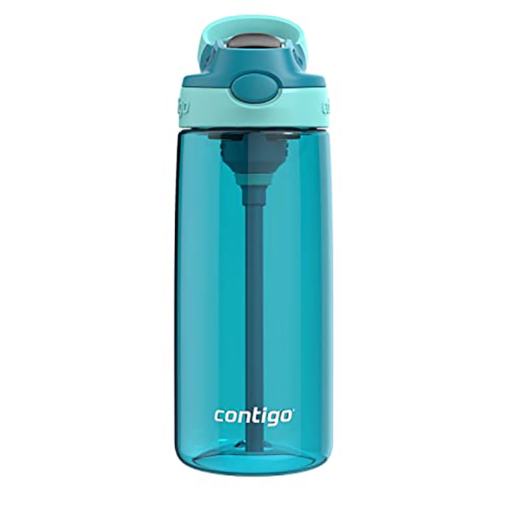 Contigo Leakproof lid 591 mL Juniper Jade Aubrey Plastic Water Bottle with Straw M44B