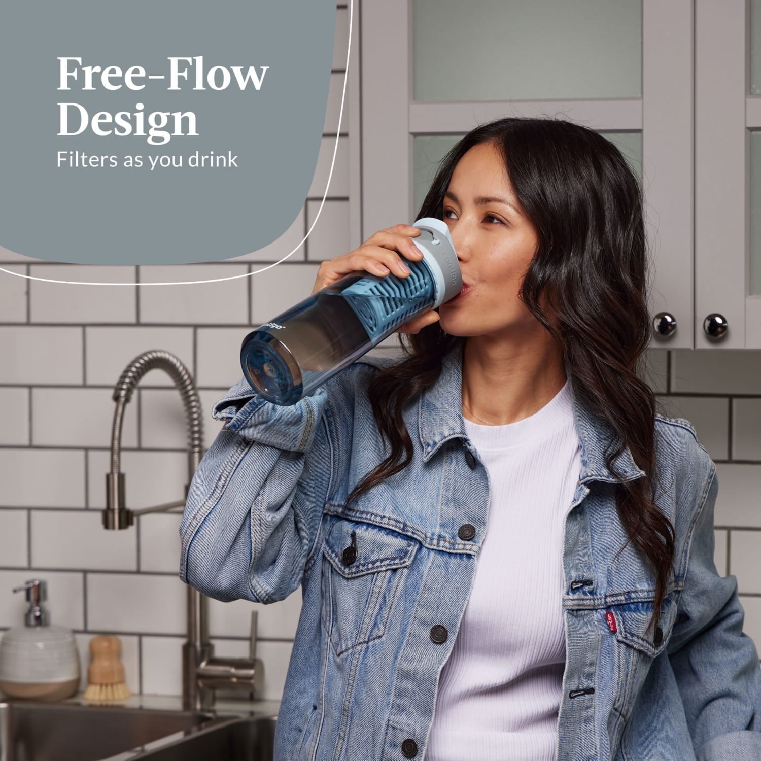 Contigo Clybourn FreeFlow Filter Water Bottle Replacement Filter, 1 Count M30P