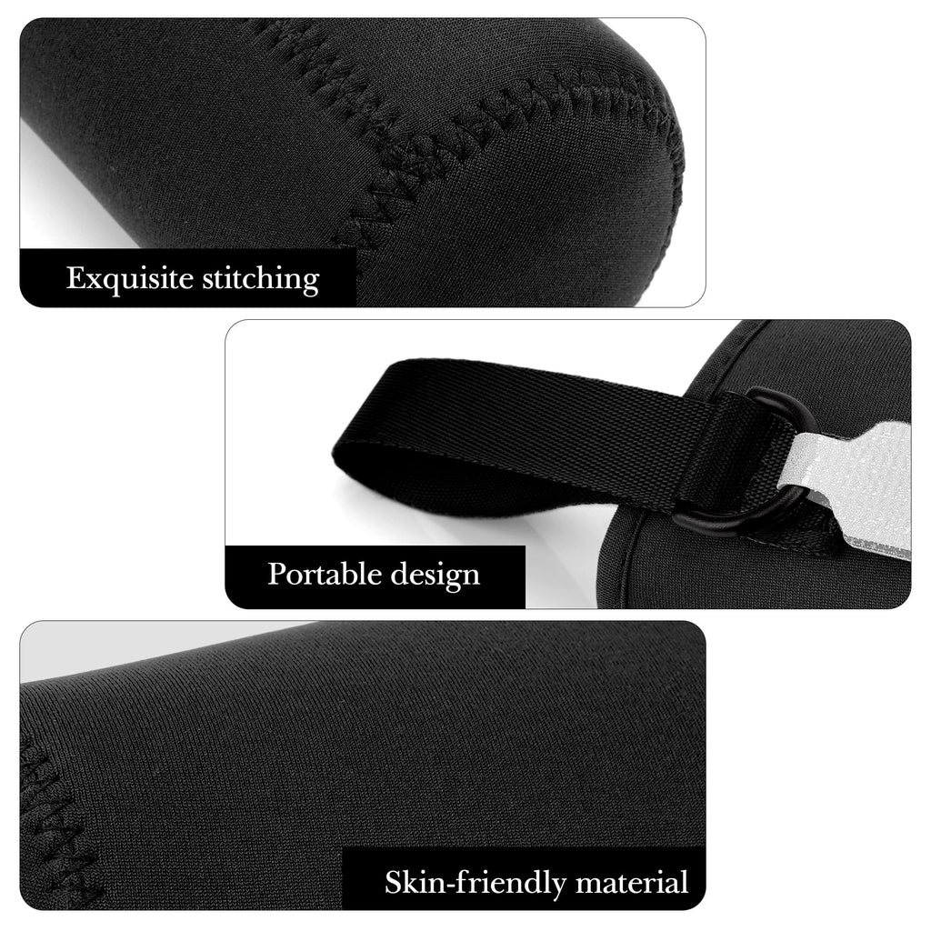 Linkidea Water Bottle Sleeve Compatible with CamelBak Eddy+ Tritan 14oz, Steel 12oz Kids Bottle, Waterbottle Holder Bag with Name Tag, Black M386F