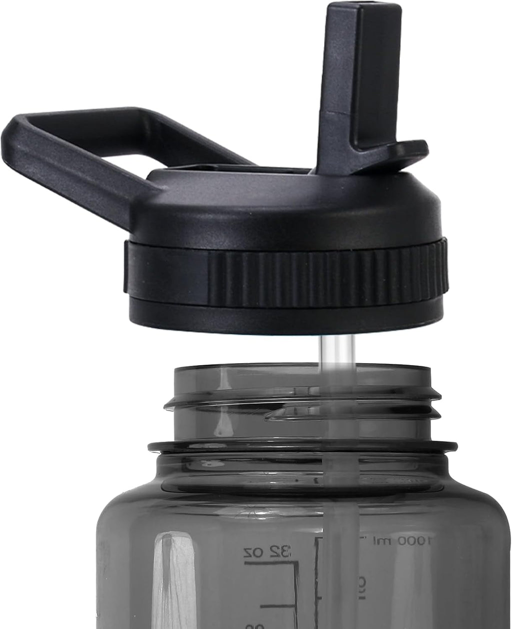 Straw Lid Compatible with Nalgene Water Bottles 32 OZ, BPA-Free Straws Lid with Handle for Nalgene Wide Mouth, Replacement Bottle Cap Accessories with 2 Straws and 1 Straw Brush M230Y