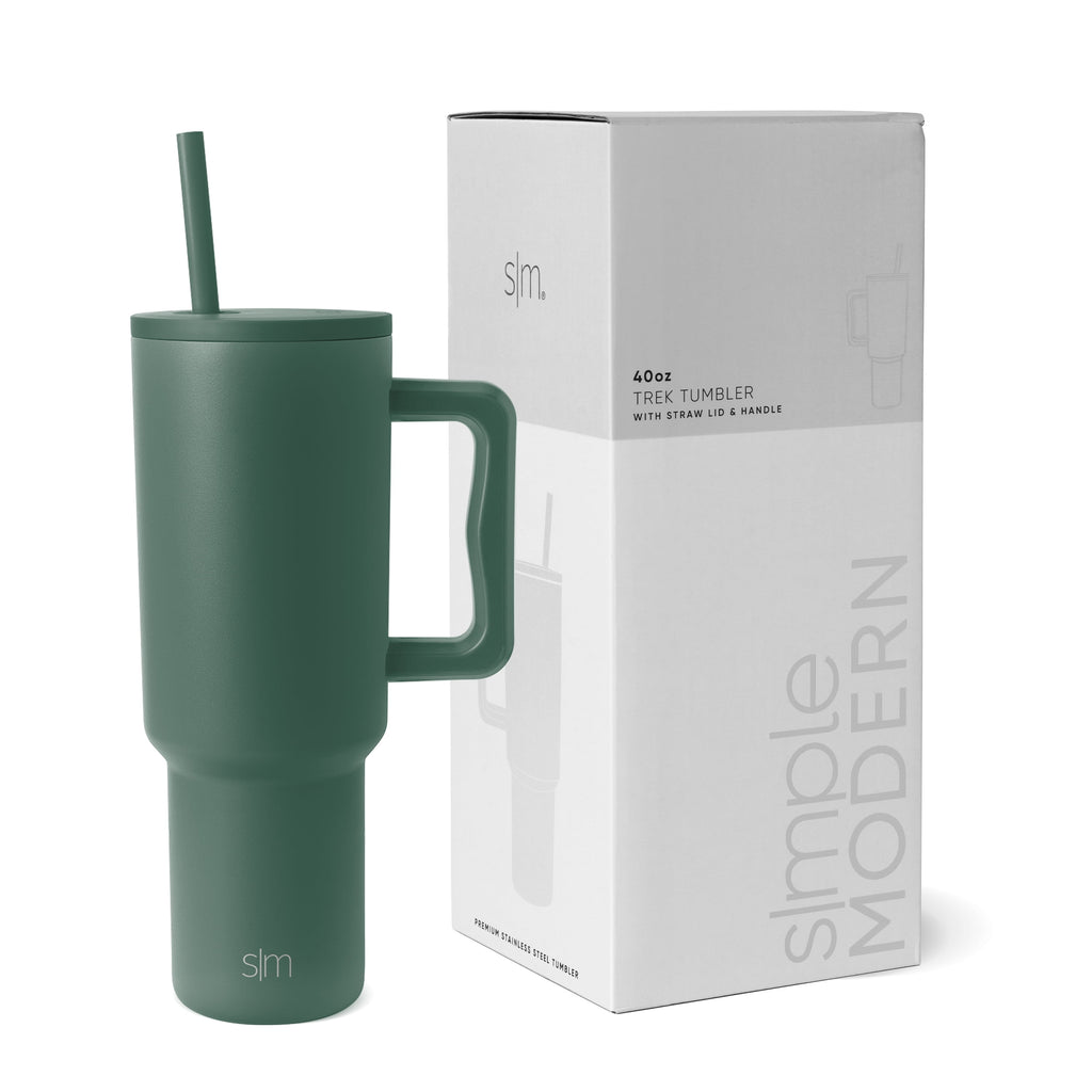 Simple Modern 40 fl oz Insulated Stainless Steel Trek Tumbler with Straw Lid | 80s Mix M403T