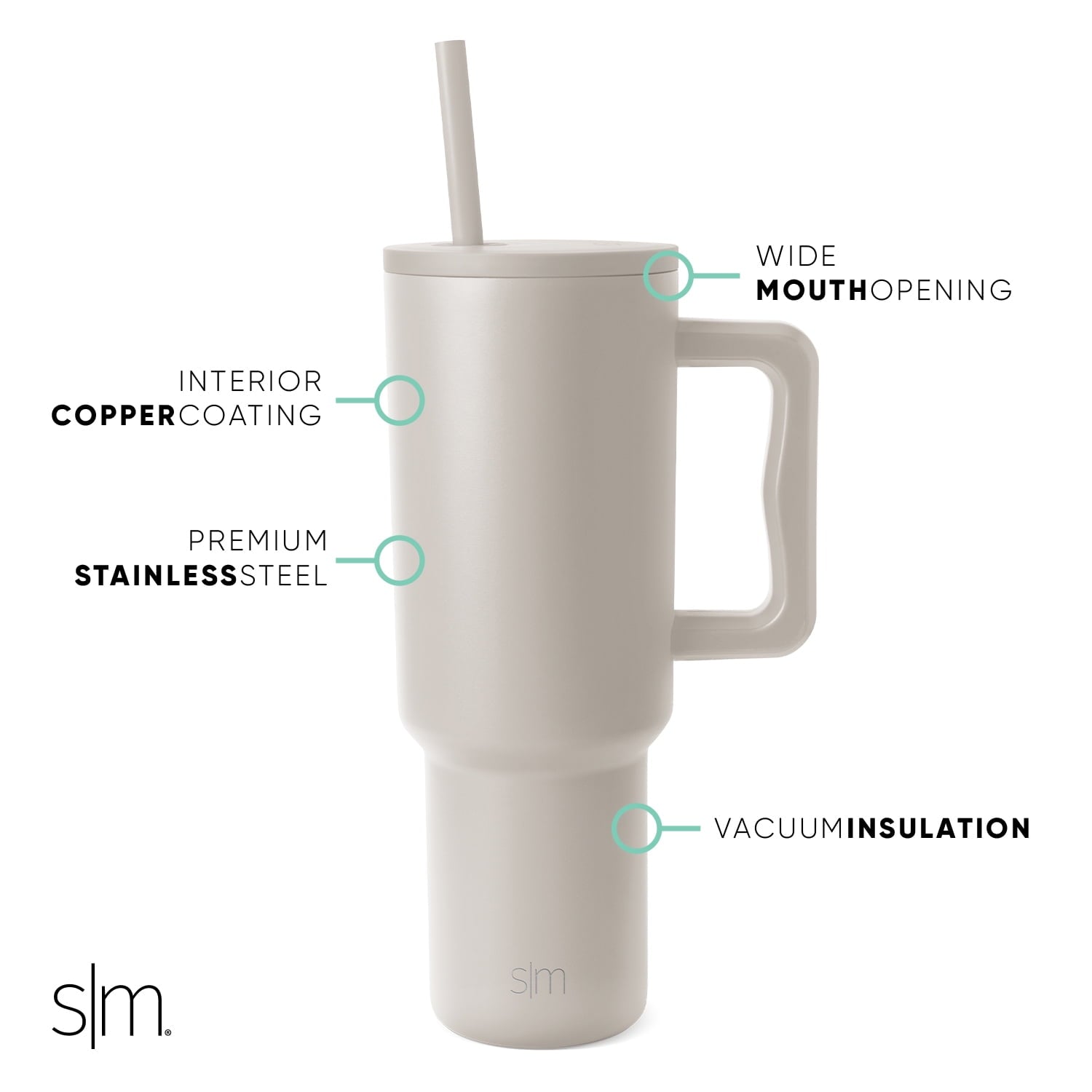 Simple Modern 40 fl oz Insulated Stainless Steel Trek Tumbler with Straw Lid | 80s Mix M403T