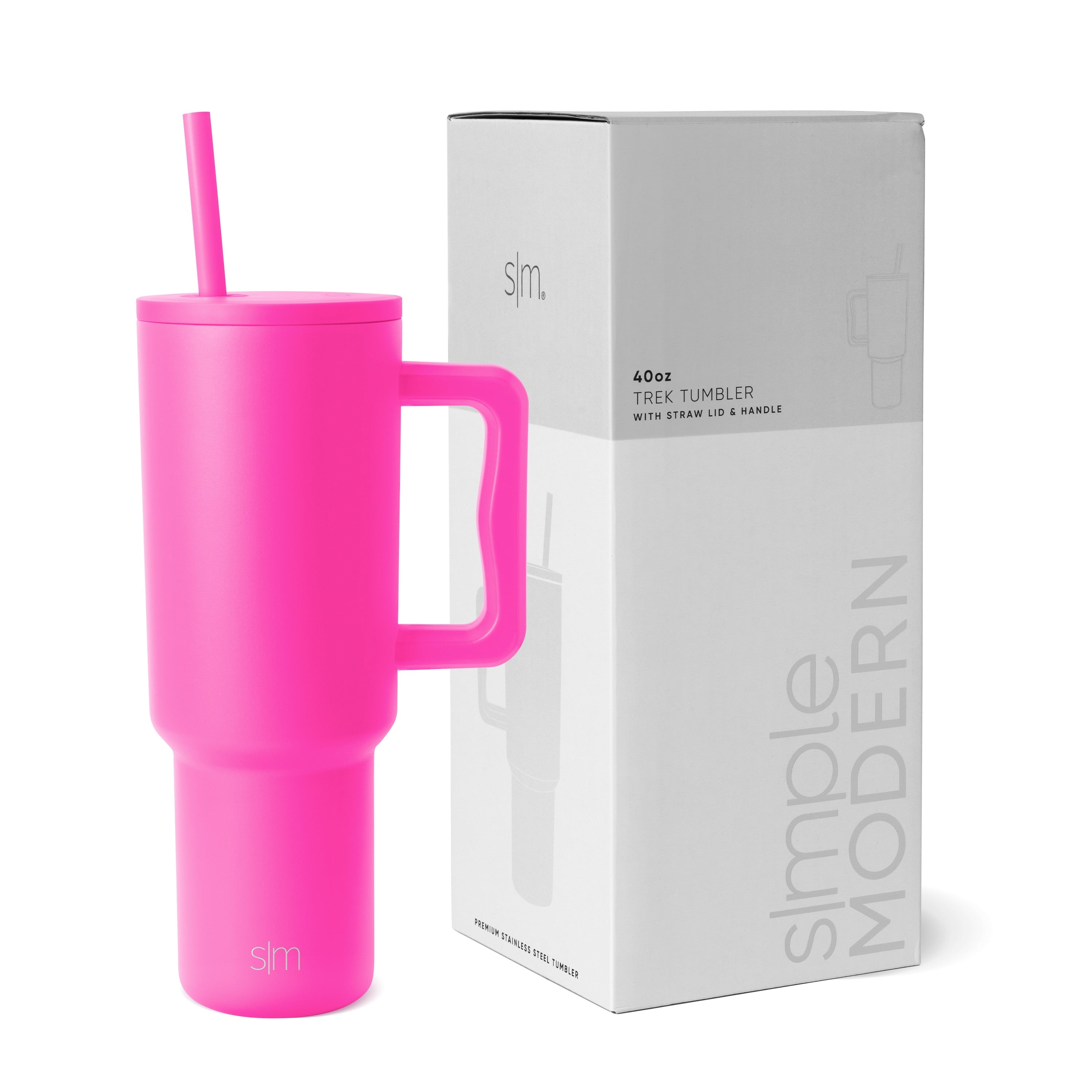 Simple Modern 40 fl oz Insulated Stainless Steel Trek Tumbler with Straw Lid | 80s Mix M403T