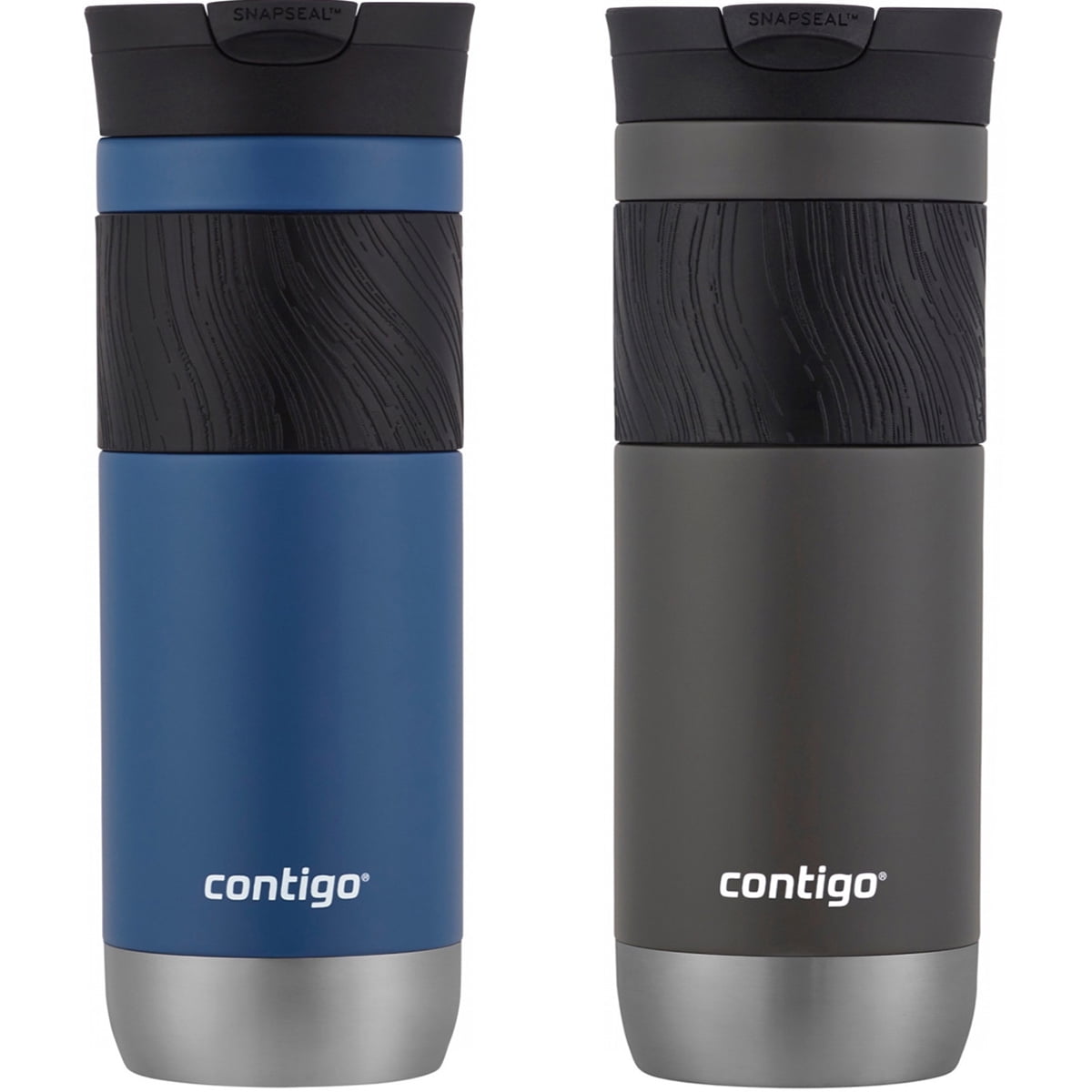 Contigo Byron 2.0 Stainless Steel Travel Mug with SNAPSEAL Lid and Grip, 20 oz, Sake &amp; Blue Corn, 2-Pack M14X