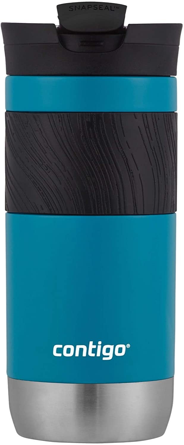 Contigo Byron 2.0 Stainless Steel Travel Mug with SNAPSEAL Lid and Grip, 20 oz, Sake &amp; Blue Corn, 2-Pack M14X