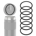 Linkidea 6 Pack Water Bottle Gasket Replacement Compatible with Contigo Byron Snapseal Travel Mug 16oz/20oz, Silicone O Ring Leak Proof Rubber Seal with Tweezer for Bottle Lid, Black M126N