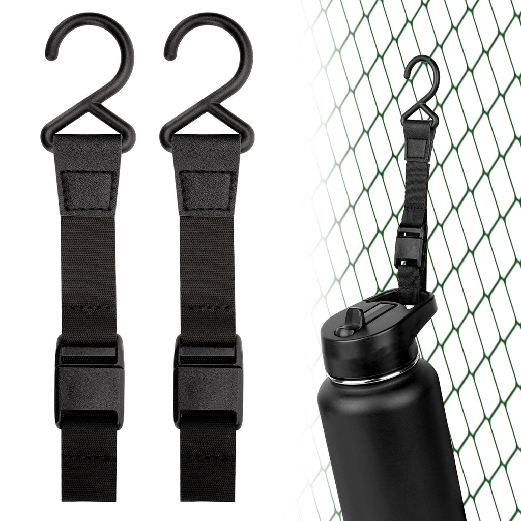 Linkidea 2 Pack Fence Hooks for Waterbottle, Compatible with Stanley, Nalgene, IRON FLASK with Handle Bottle &amp; Tumbler, S Shaped Hook Hanger Magnetic Buckle for Outdoor Sports Camping M231C