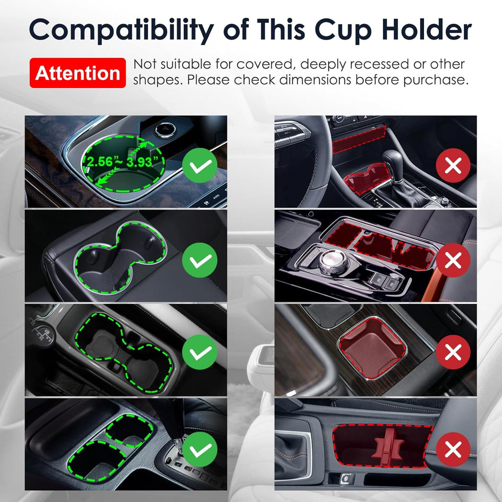 Cup Holder Expander: One-Button Open, Universal, Adjustable Holder(Diameter 2.6"- 4.8"), Cup Holder Expander for , , Nalgene, Takeya, Camelbak, Ramblers, , Tumblers, Mugs M220E