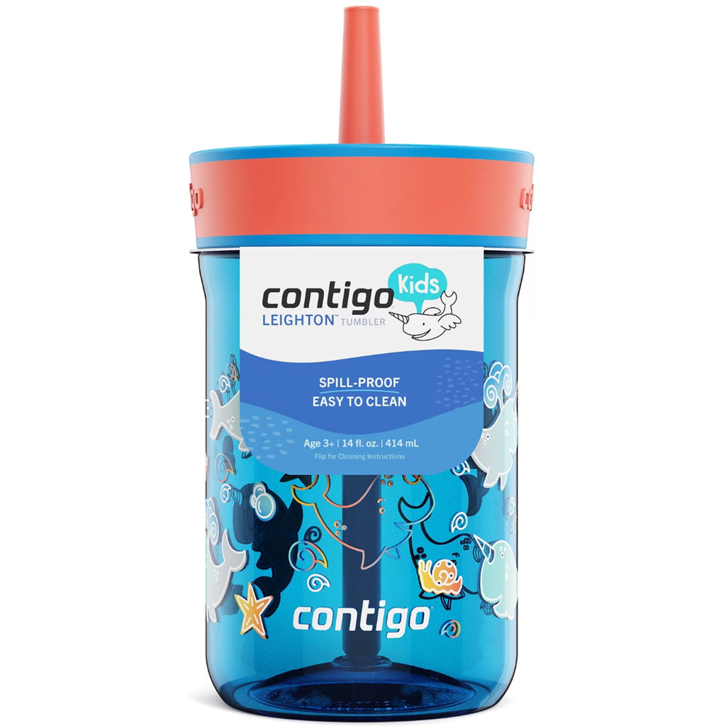Contigo Kid's 14 oz. Leighton Tumbler with Straw - Juniper/Blue Forest M118L