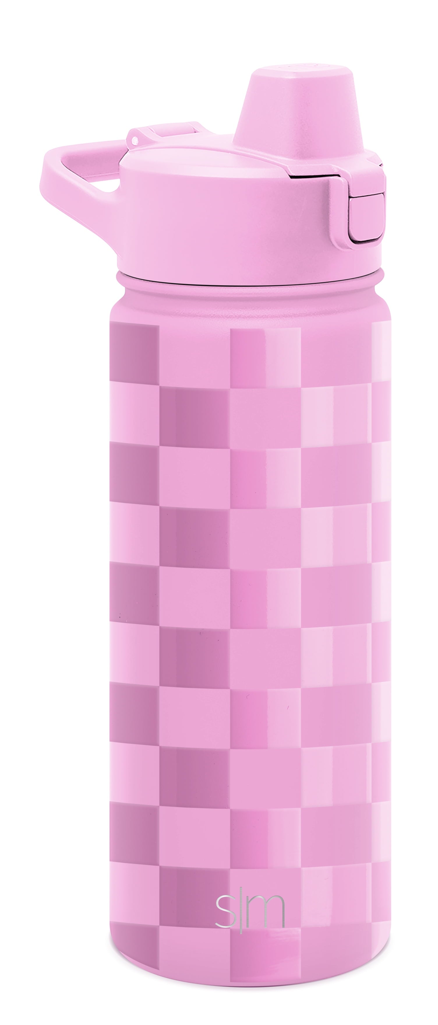 Simple Modern 18 fl oz Insulated Stainless Steel Summit Water Bottle with Covered Silicone Straw Lid | Sweet Taffy M395M