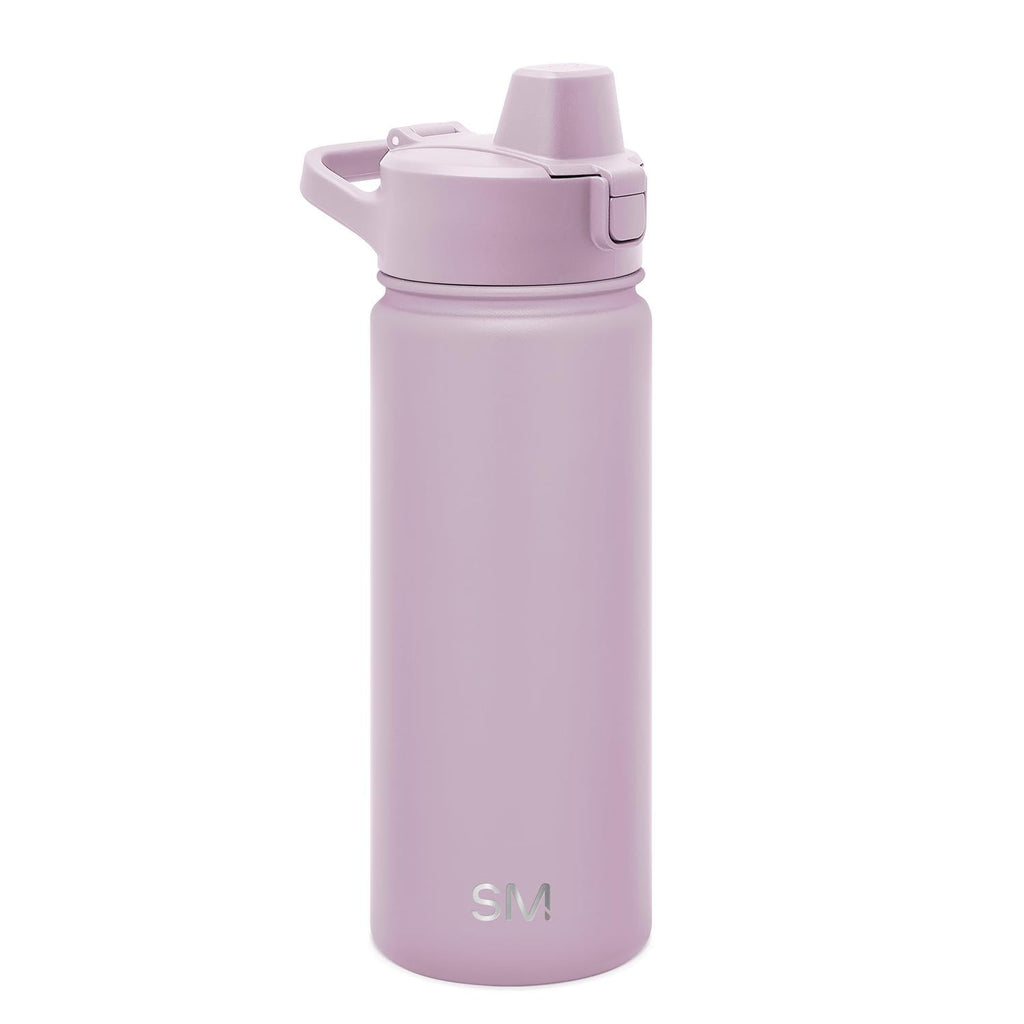 Simple Modern 18 fl oz Insulated Stainless Steel Summit Water Bottle with Covered Silicone Straw Lid | Sweet Taffy M395M