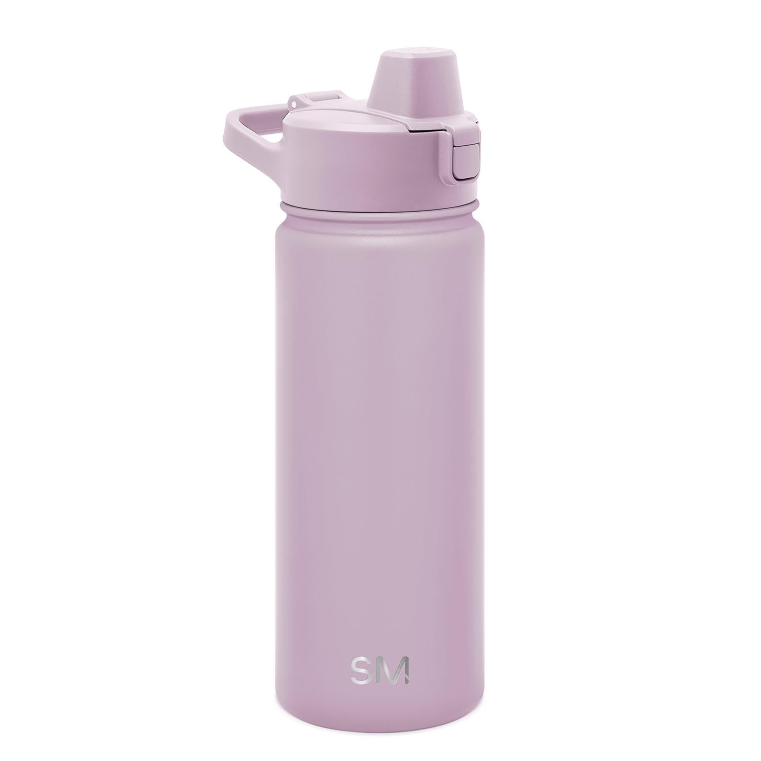 Simple Modern 18 fl oz Insulated Stainless Steel Summit Water Bottle with Covered Silicone Straw Lid | Sweet Taffy M395M