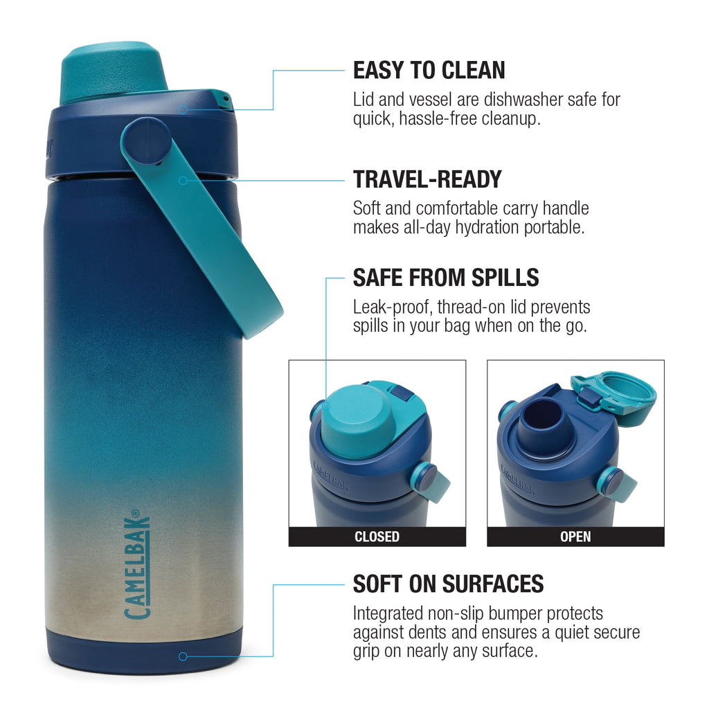 Camelbak Thrive Chug 16oz Stainless Bottle, Blue Haze M322G