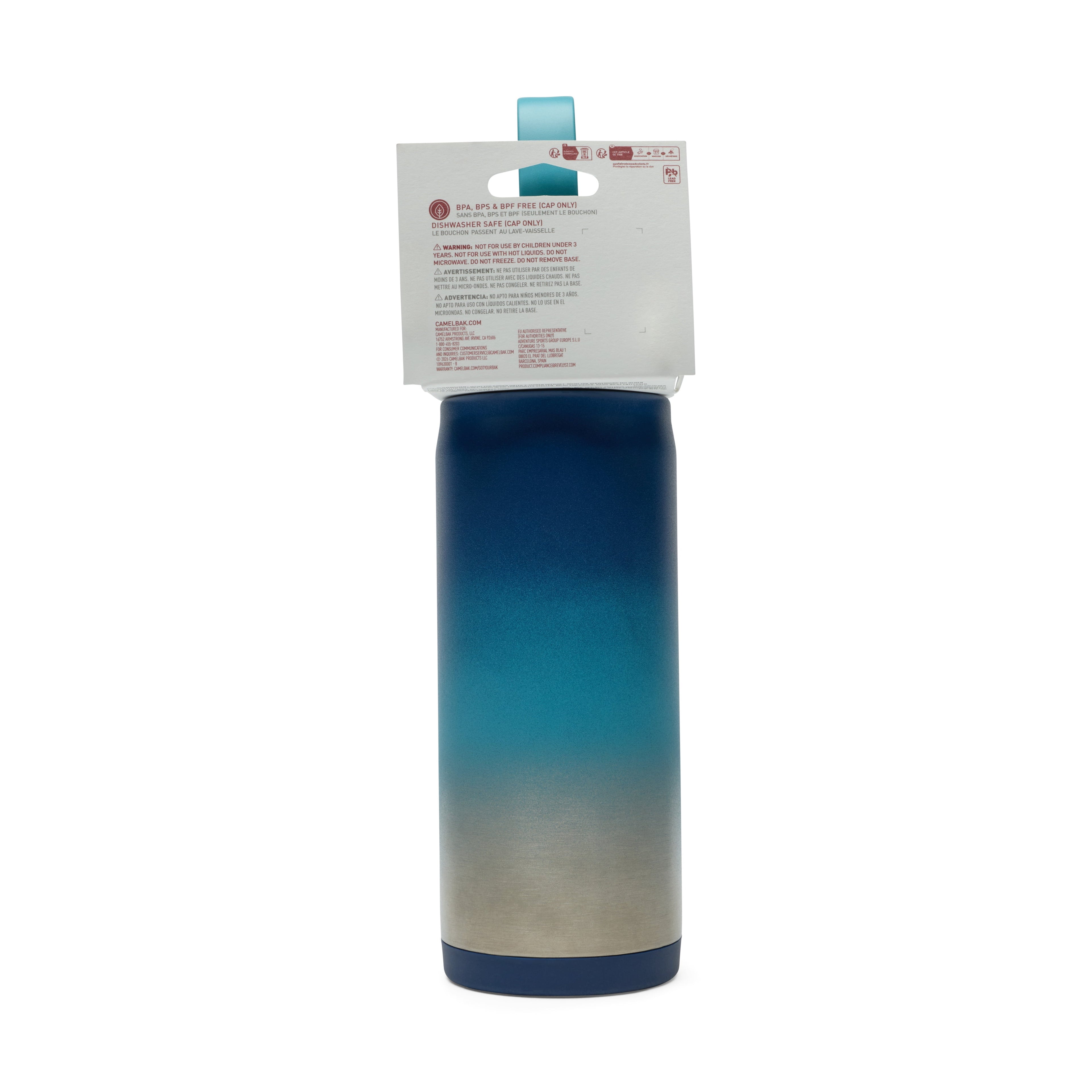 Camelbak Thrive Chug 16oz Stainless Bottle, Blue Haze M322G