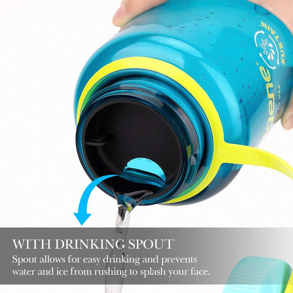 Linkidea 4 Pack Water Bottle Silicone Splashguard Compatible with Nalgene Sustain Wide Mouth 32oz, Anti-Spill Splash Guard for Wide-Necked Bottles with 53mm Opening, Waterbottle Easy Sipper M208M