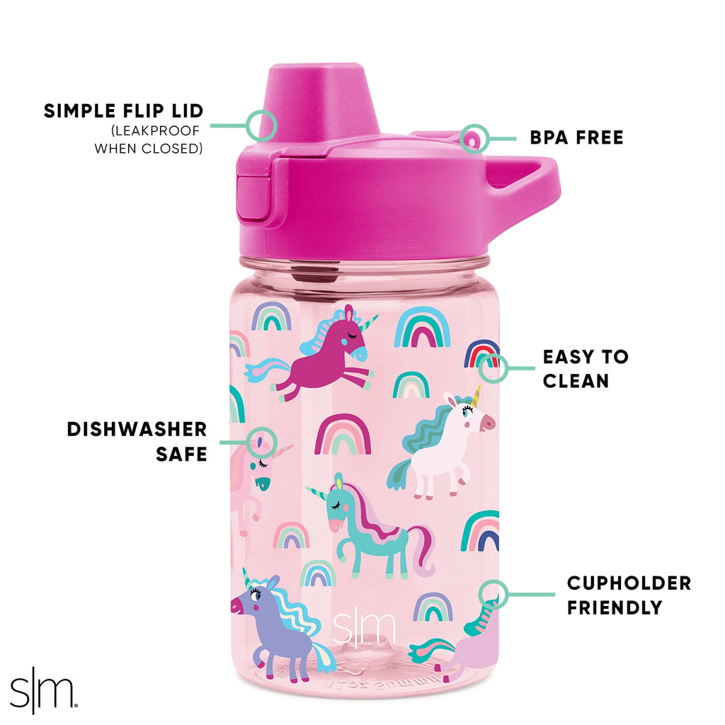 Simple Modern 12 fl oz Reusable Tritan Summit Water Bottle with Silicone Straw Lid | Birthday Cake M404U
