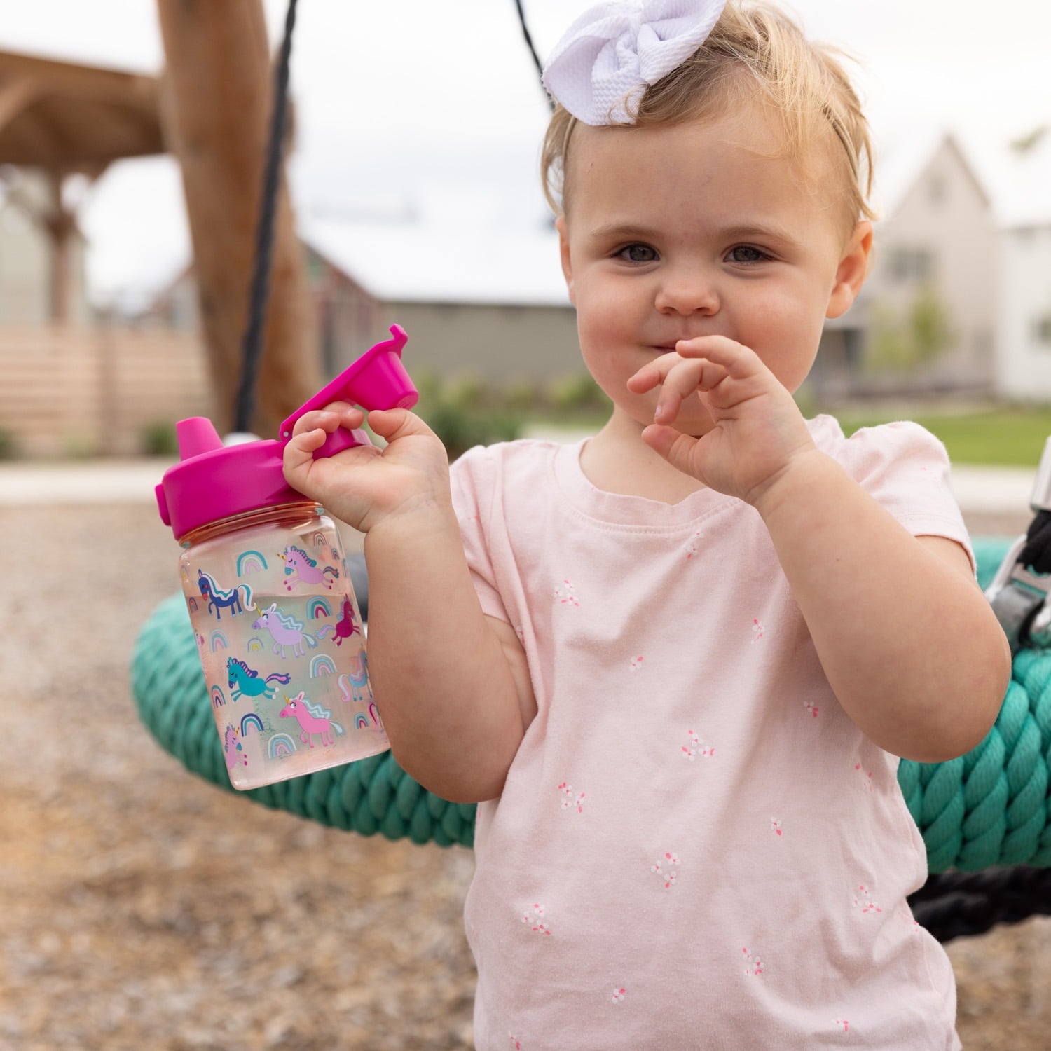 Simple Modern 12 fl oz Reusable Tritan Summit Water Bottle with Silicone Straw Lid | Birthday Cake M404U
