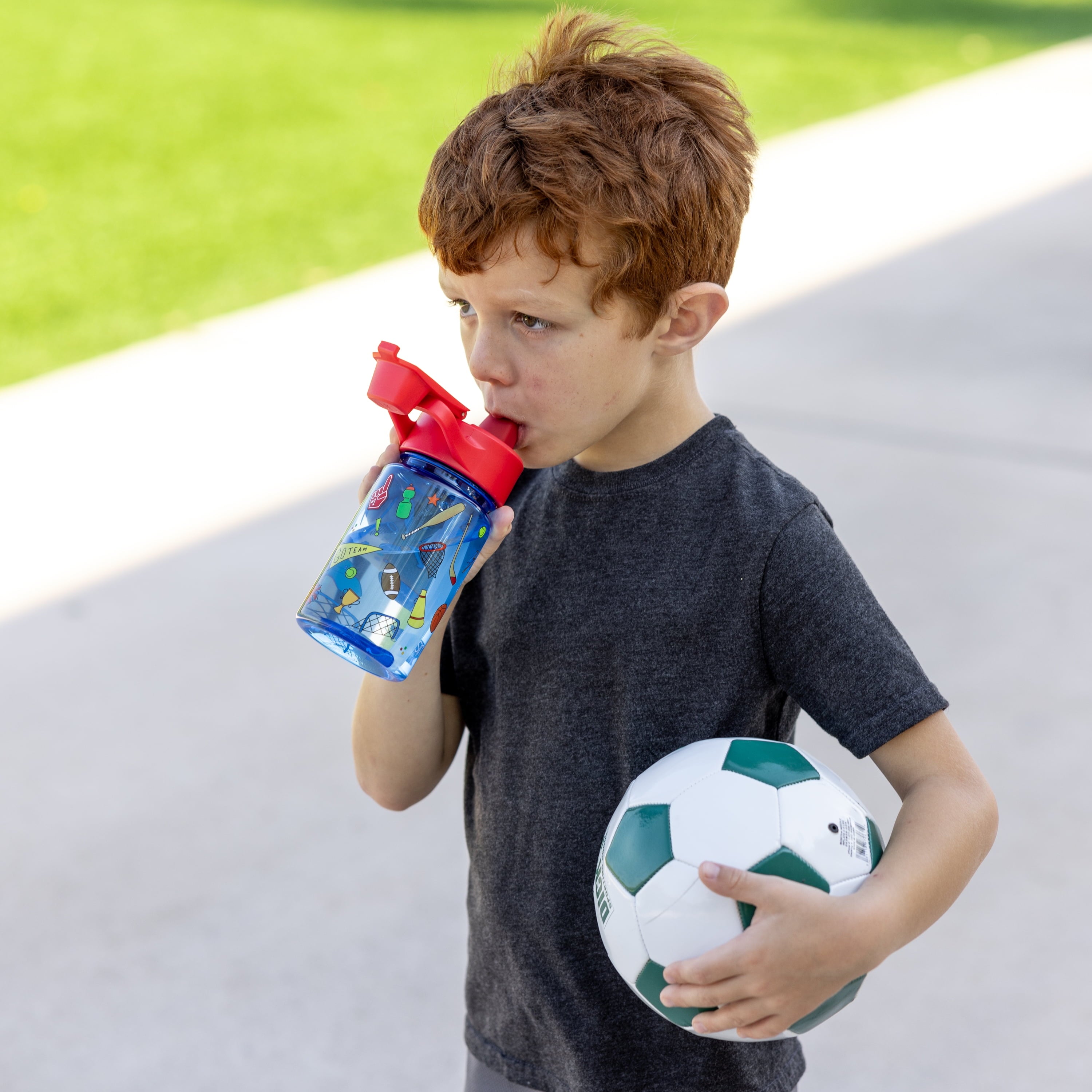 Simple Modern 12 fl oz Reusable Tritan Summit Water Bottle with Silicone Straw Lid | Birthday Cake M404U