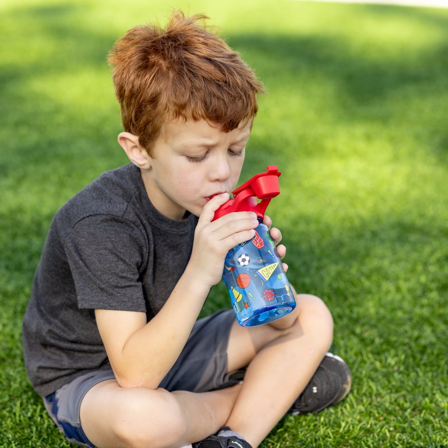 Simple Modern 12 fl oz Reusable Tritan Summit Water Bottle with Silicone Straw Lid | Birthday Cake M404U